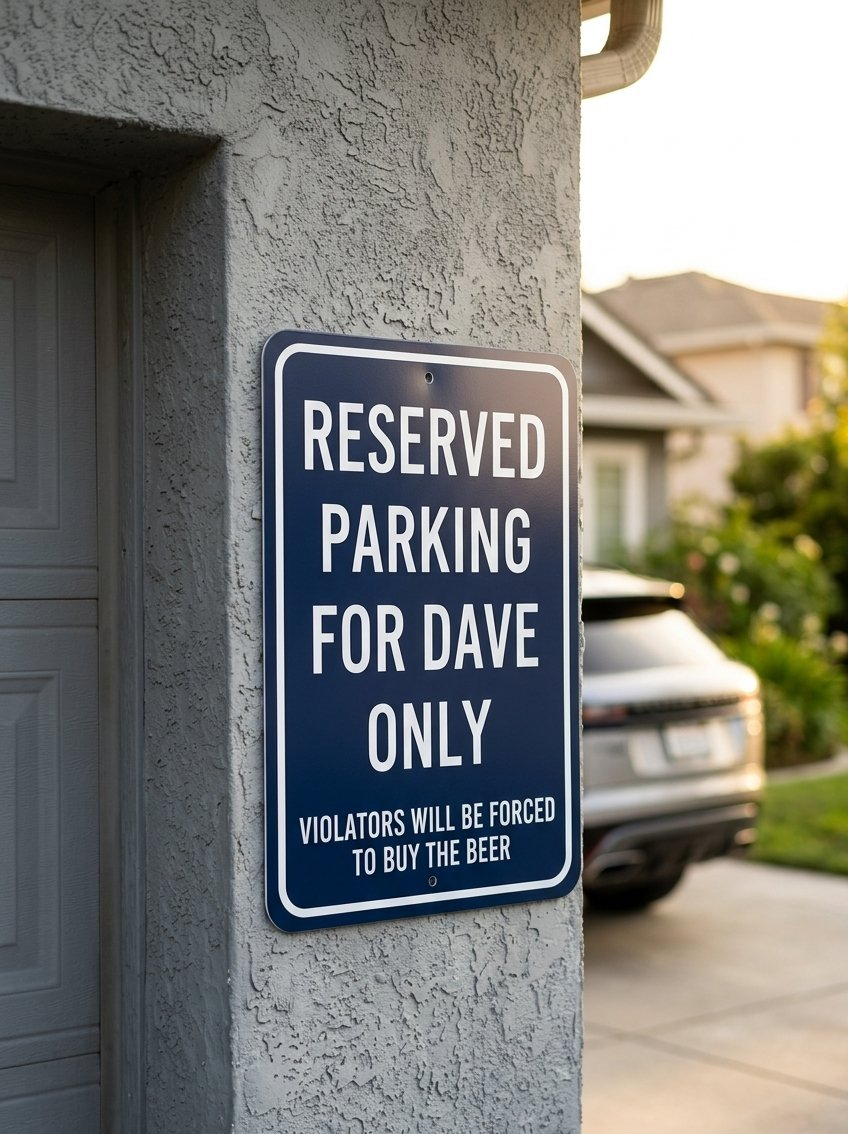 Personalized Reserved Parking Sign — Custom Outdoor Metal Sign